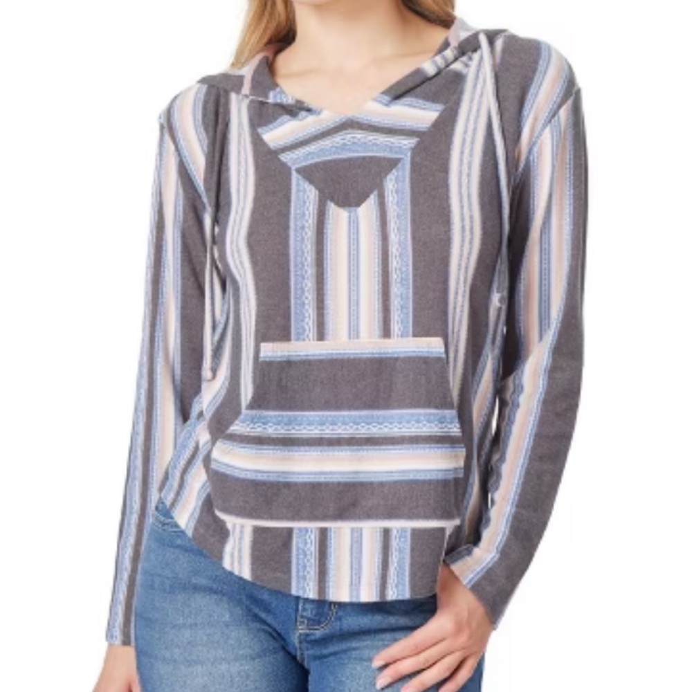 Wallflower striped hoodie shirt size medium